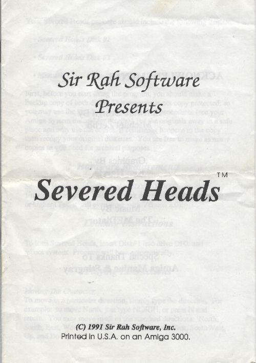 Download Severed Heads_Disk1 Rom