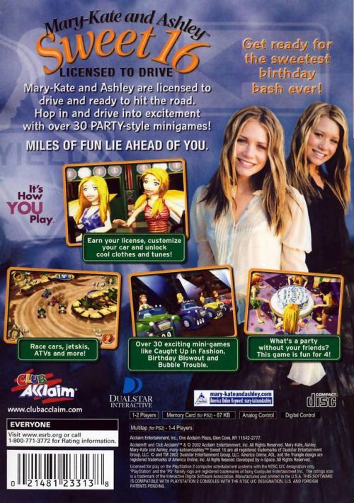Mary-Kate and Ashley Sweet 16 : Licensed to Drive rom