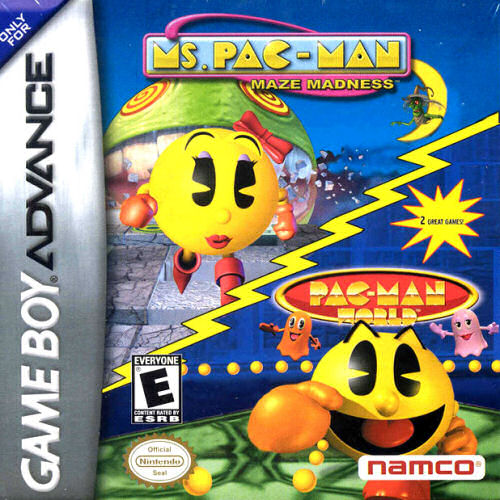 2 in 1 - Ms. Pac-Man - Maze Madness & Pac-Man World (U)(Sir VG) rom