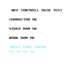 NES Controller Deck Test rom
