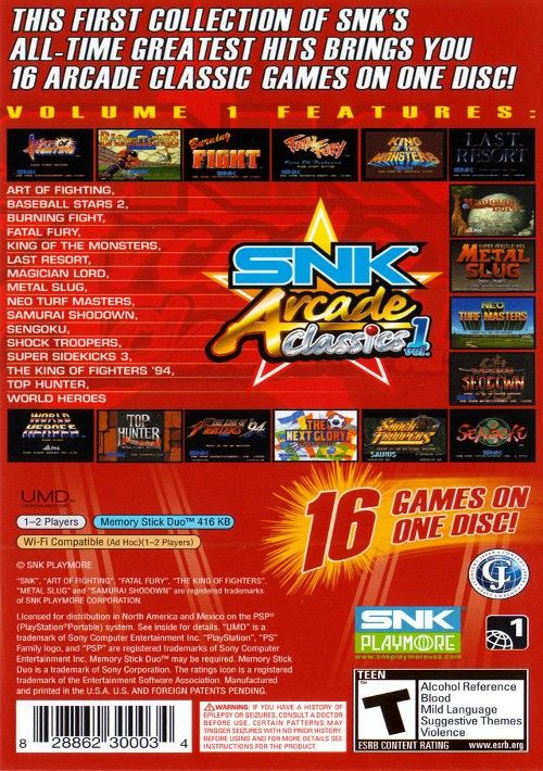 Download SNK Arcade Classics Vol.1 Rom