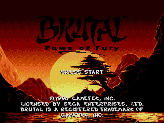 Brutal - Paws of Fury on sega rom