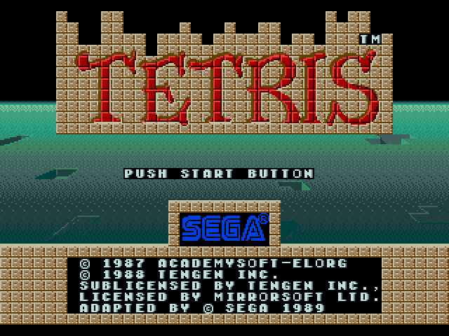 Tetris (Japan) on sega rom