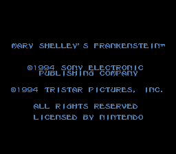 Mary Shelley's Frankenstein (Beta) rom