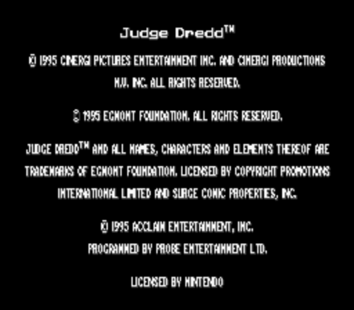 Judge Dredd (Sample) rom
