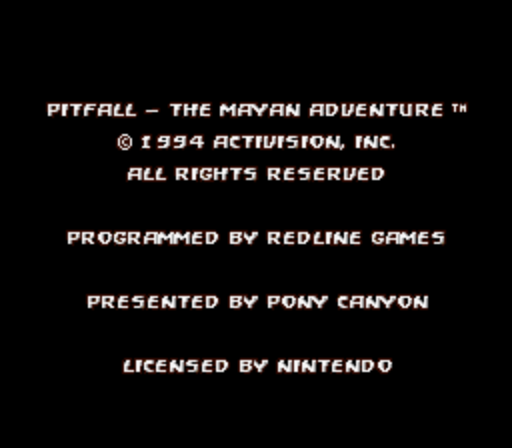 Pitfall - Maya no Daibouken (Japan) rom