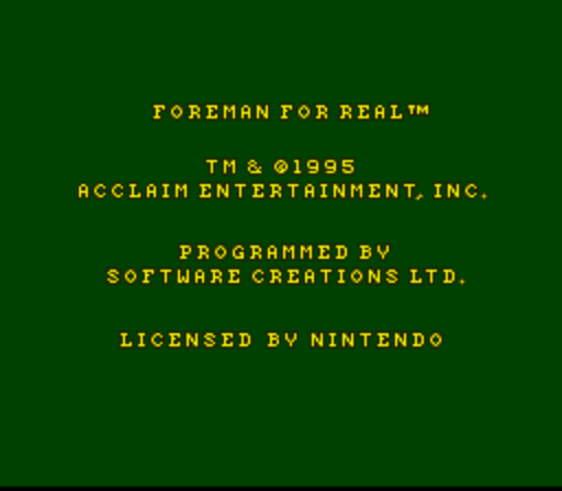 Foreman For Real (Japan) rom